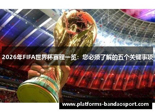 2026年FIFA世界杯赛程一览：您必须了解的五个关键事项
